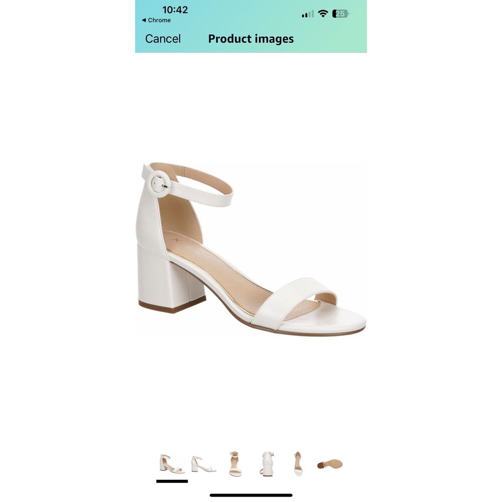 NEW XAPPEAL Hartley - Women's Open Toe Low Block Heel Dress Sandals with Ankle S